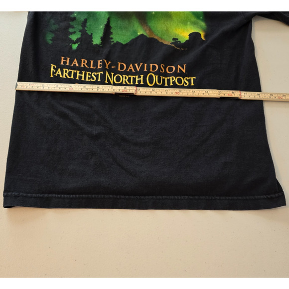 Harley Davidson Fairbanks Alaska 2012 T-Shirt Men's M Black Multi-Color Graphics - Picture 13 of 14
